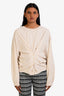 Lemaire Cream Wool Blend Button Front Sweater Size M
