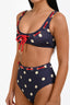 Zimmermann Navy/Red Polka Dot Scarborough 2-Piece Bikini Size 0
