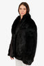 Alexander Wang Black Faux-Fur CEO Jacket Size XL