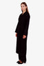 Anine Bing Black Wool Cashmere Belted Open Coat Size XS