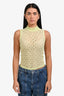 Frame Mint Green Lace Sleeveless Mock Neck Top Size XS