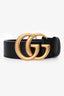 Gucci Black Leather GG Marmont Belt Size 80/32