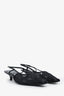 Gucci Black Mesh Crystal Embellished GG Slingback Kitten Heels Size 39.5