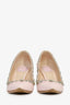 Christian Dior 2016 Pink Denim Flower Crystal Embellished 'Garland' Heels Size 38