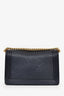 Pre-loved Chanel™ 2013-14 Navy Embossed Lambskin Medium Cube Boy Shoulder Bag