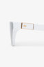 Linda Farrow White Cat Eye Sunglasses