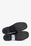 Prada Black Brushed Leather Logo Loafers Size 37.5