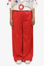 Tibi Red Track Pants Size M