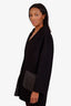 Gucci Black/White Silk Wool GG Logo Reversible Coat Size 40