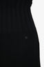 Pre-loved Chanel™ Black Chevron and Rib Knit Midi Dress Size 40