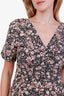 Isabel Marant White/Multicolour Silk Flower Print Rouched Dress Size XS
