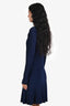 Jacquemus Navy Ribbed 'La Mini Pralu' Flared Mini Dress Size 46
