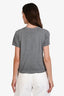 Re/Done Grey Cotton 'Lucky You' Short Sleeve T-Shirt Size S