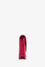 Saint Laurent Pink Grain de Poudre Chevron Cassandre Mini Envelope Chain Wallet