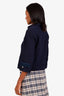 Pre-loved Chanel™ Navy Tweed Blazer Jacket Size 40