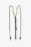 Pre-loved Chanel™ 2021 Champagne Gold Leather Suspenders