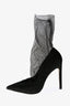 House Of CB Black Suede Sheer Swiss Dot Tulle 'Aurelia' Heels Size 38