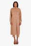 'S Max Mara Beige Virgin Wool Button Up Overcoat Size 6