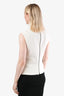 Lanvin White Sleeveless Mock Neck Top Size 42