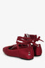 Christian Dior Burgundy Silk Scarlet D-Joy Ballerina Flats