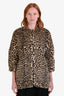 Barneys Brown/Black Cheetah Faux Fur Jacket Size 36