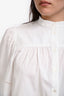 Weekend Max Mara White Puff Sleeve Button Up Shirt Size 10