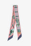 Hermès Pink Floral Silk Twilly