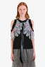 Peter Pilotto Black Embroidered Sleeveless Top Size 2