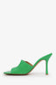 Bottega Veneta Green Leather Open Toe Heels Size 41