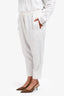 Sibel Saral White Linen Pants Size L