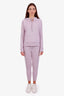 Nili Lotan Purple Cotton Hoodie + Sweatpant Set Size XS