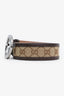 Gucci Brown/Beige GG Canvas and Leather Interlocking G Belt
