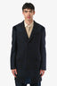 Etro Navy Check Wool Sport Coat Size L Mens