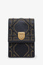 Christian Dior Black Leather Studded Vertical Diorama Crossbody Bag