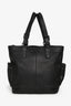 Georgio Armani Black Leather Buckle Strap Tote Bag