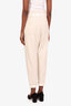 Brunello Cucinelli Cream Cotton Belted Pleated Pants Size 6