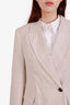 Brunello Cucinelli Beige Linen Single-Breasted Blazer and Pants Set Size 44/10