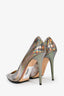 Jimmy Choo Gunmetal Metallic Heels Size 38