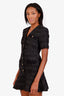 Sandro Black Tweed Wool Cotton Mini Dress Size 34