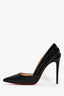 Christian Louboutin Black Leather and Suede Pumps Size 34.5