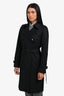 Dolce & Gabbana Black Double Breasted Trench Coat Size 40