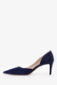 Prada Blue Suede Pointed Toe Heels Size 38