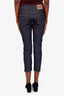 Louis Vuitton Dark Blue Denim Logo Pocket Jeans Size 40