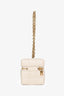 Pochette Saint Laurent 2024 en cuir matelassé crème Cassandre Matelassé
