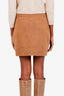 Burberry Brown Cotton Button Knit Mini Skirt Size M