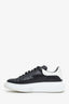 Alexander McQueen Black Leather Oversized Sneakers Size 44 Men's
