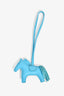 Hermès Blue Leather Rodeo Pegase PM Charm