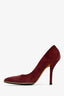 Givenchy Burgundy Suede Pointed Heels Size 38