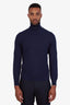 Brunello Cucinelli Navy Cashmere Turtleneck Sweater Size 48 Mens