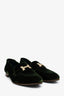 Hermès Green Velvet H Buckle Loafers Size 38.5